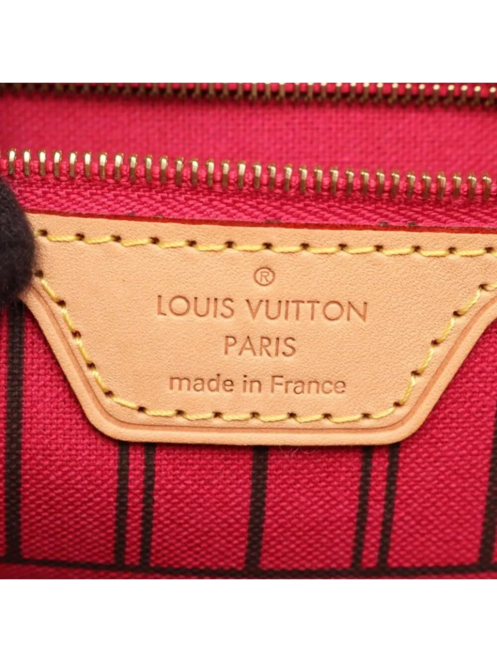 Louis Vuitton Tote Bag Neverfull MM Pivoine Canvas Leather